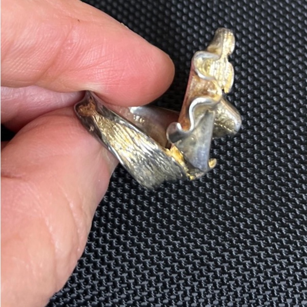 Unique Artesian Sterling Silver Ring Mark 925 Fre… - image 6